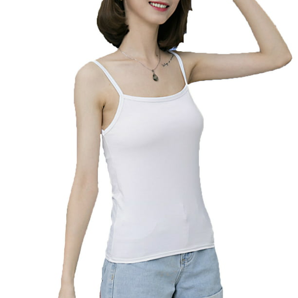 Girls Cotton Cami Straps Top Casual Sleeveless Strappy Children T-shirt Vest